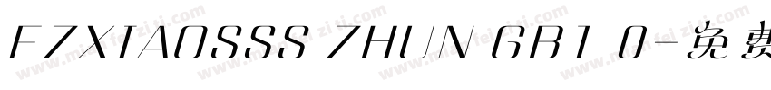 FZXIAOSSS ZHUN GB1 0字体转换